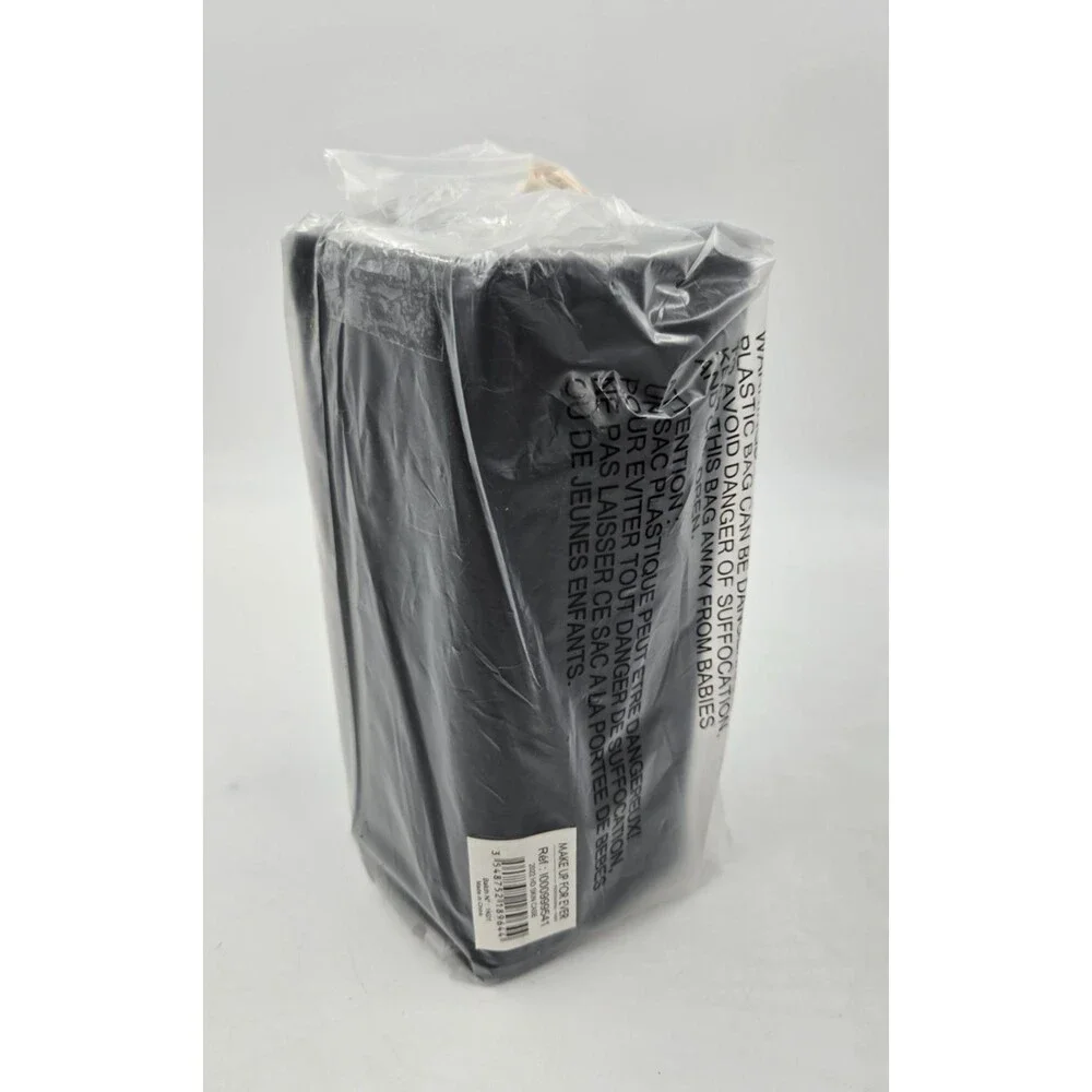 NEW Make Up For Ever Professional Paris Large Black Double Snap & Zip Makeup Bag